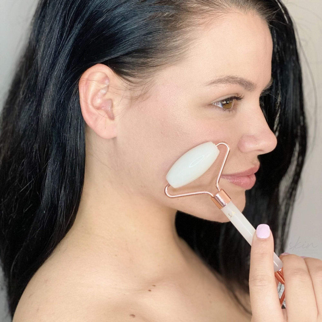 White Jade Crystal Facial Roller - Skin Artisan